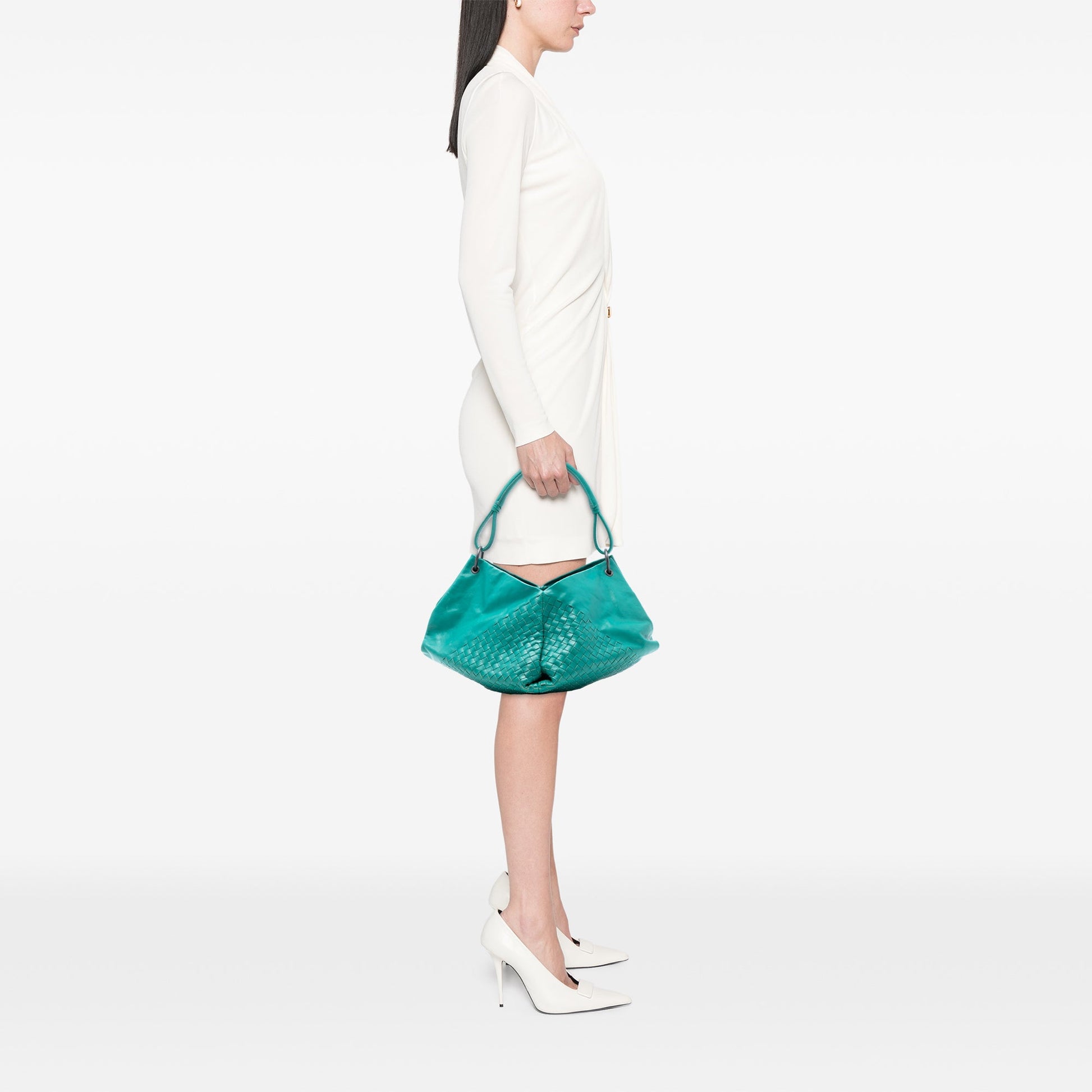 Bottega Veneta Nappa Intrecciato Aquilone Fortune Cookie Hobo