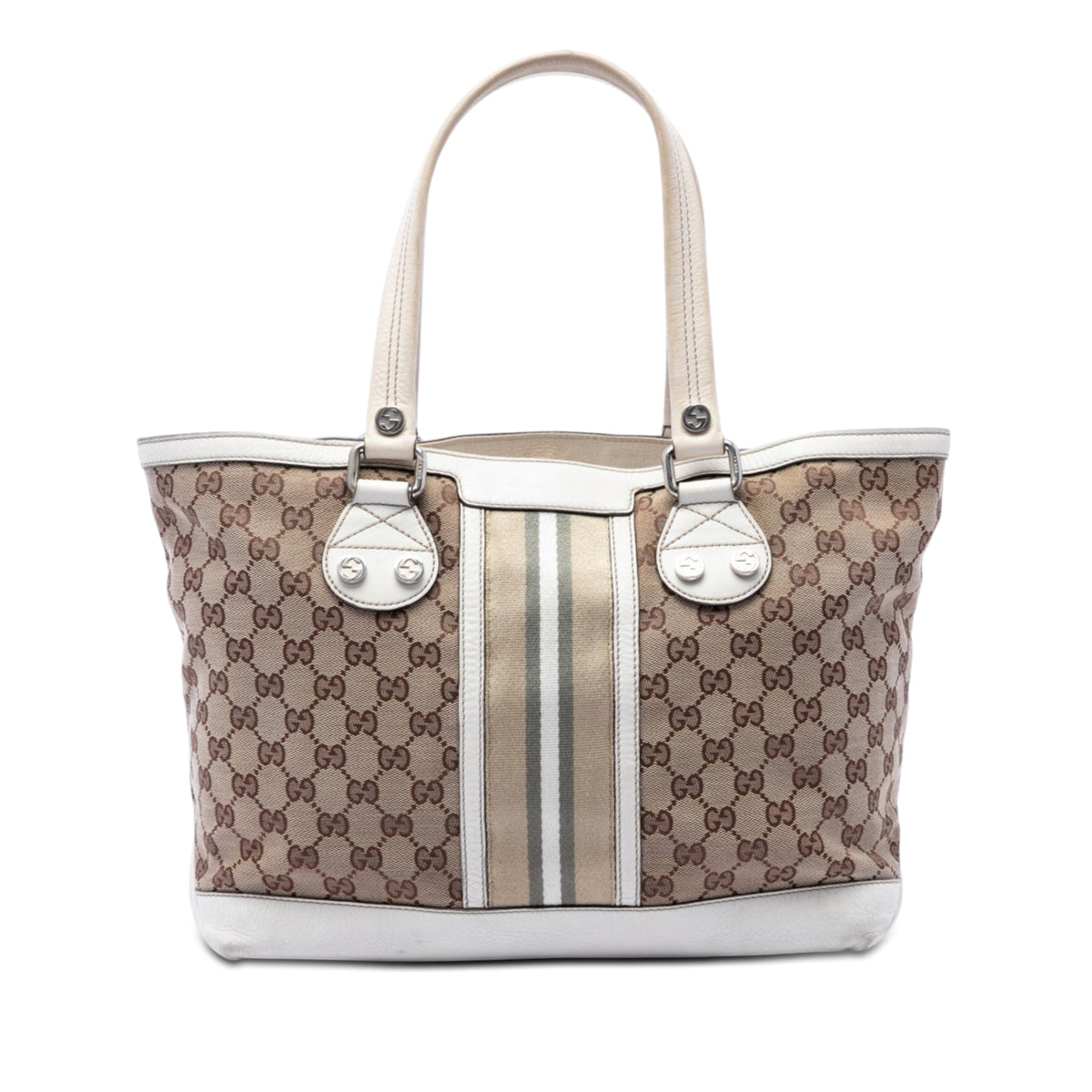 Gucci Small GG Canvas Web Libeccio Sunset Tote
