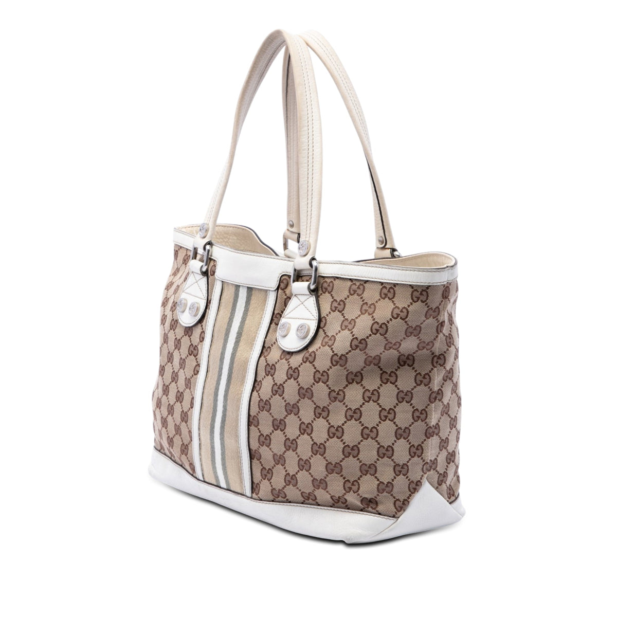 Gucci Small GG Canvas Web Libeccio Sunset Tote