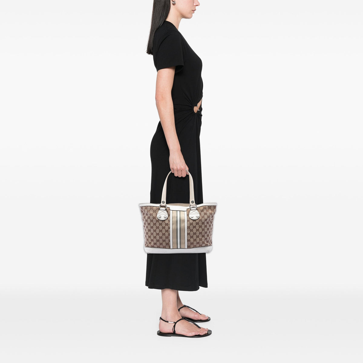 Gucci Small GG Canvas Web Libeccio Sunset Tote