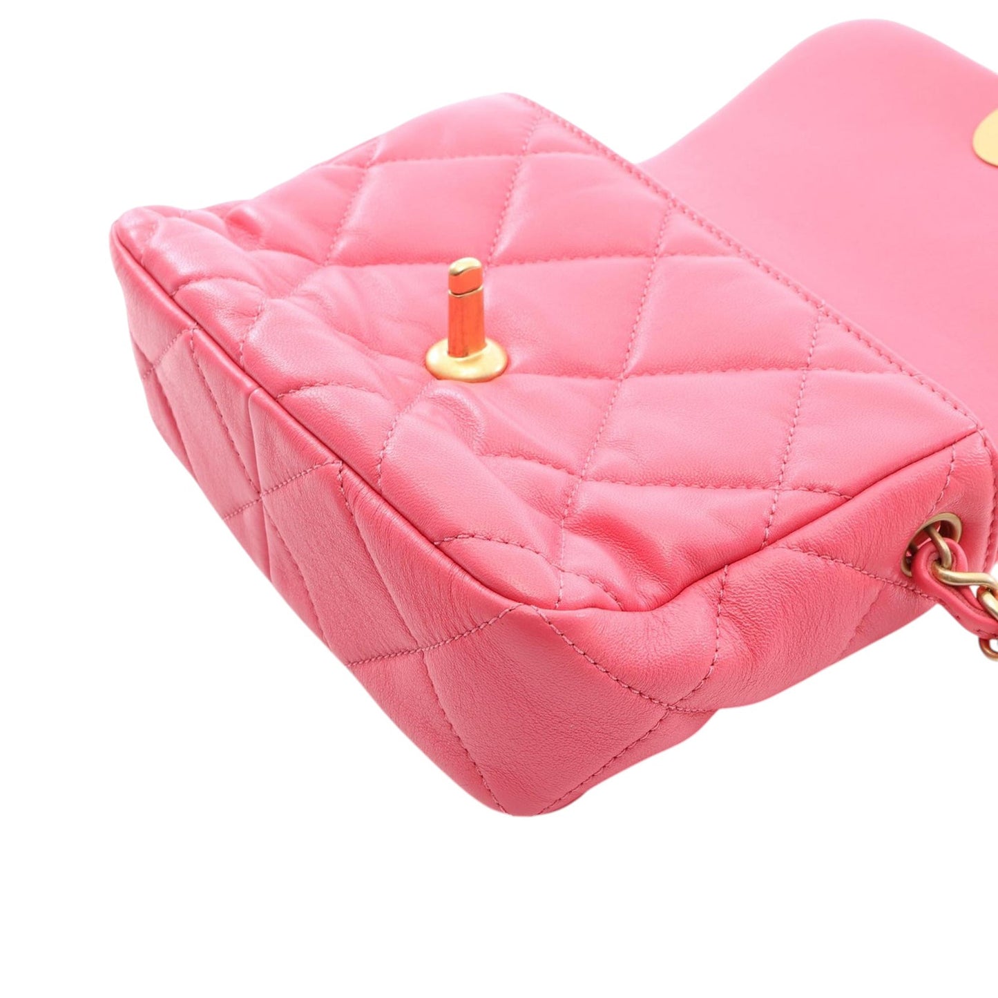 Chanel Mini Quilted Lambskin Acrylic Coco Love Flap