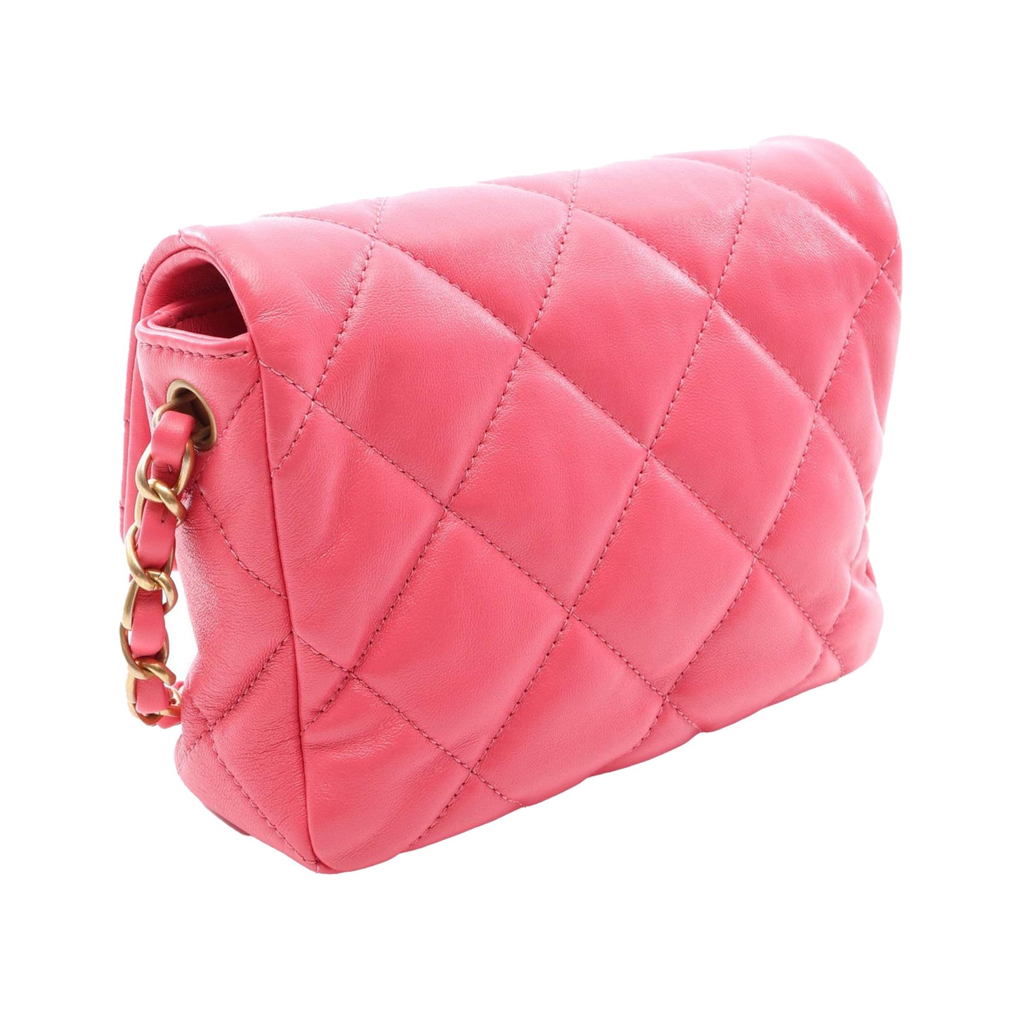 Chanel Mini Quilted Lambskin Acrylic Coco Love Flap