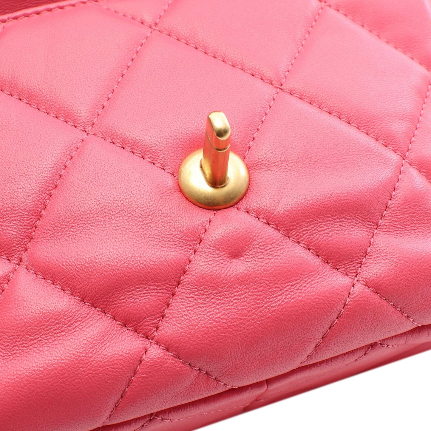 Chanel Mini Quilted Lambskin Acrylic Coco Love Flap
