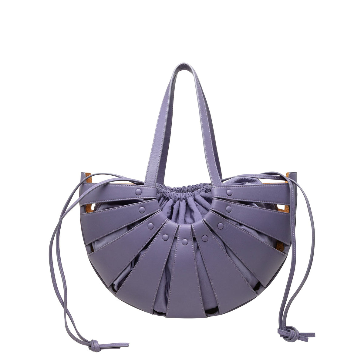 Bottega Veneta Medium Calfskin The Shell Satchel — Purple