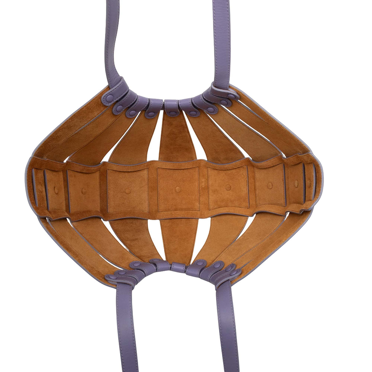 Bottega Veneta Medium Calfskin The Shell Satchel — Purple
