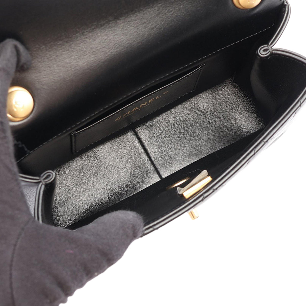 Chanel Quilted Lambskin Paris Monaco Flap — Black