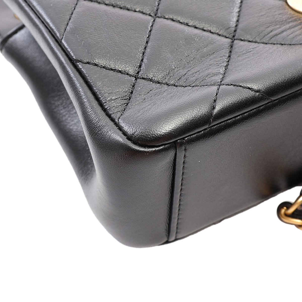 Chanel Quilted Lambskin Paris Monaco Flap — Black
