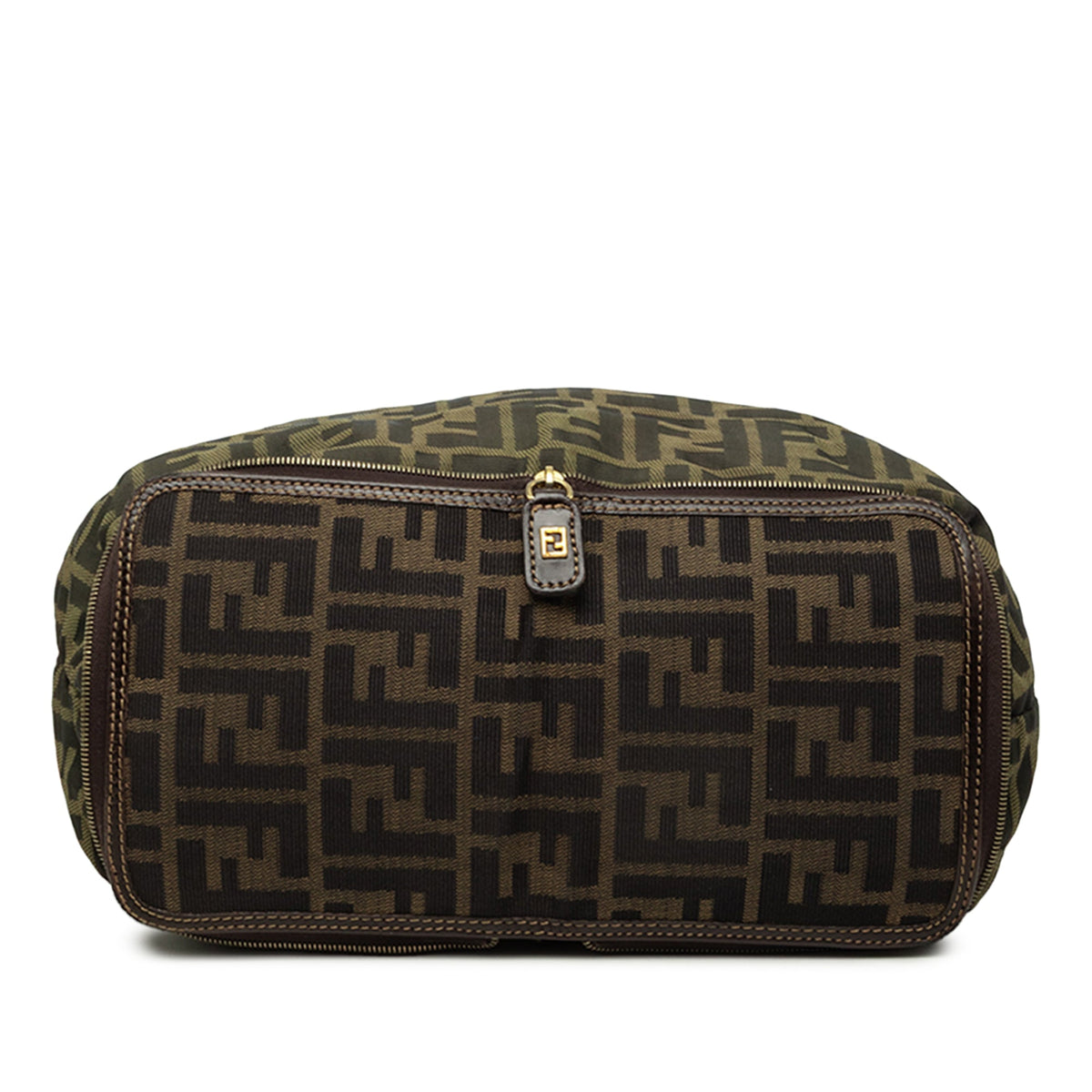 Fendi Zucca Canvas and Nylon Foldable Tote — Brown