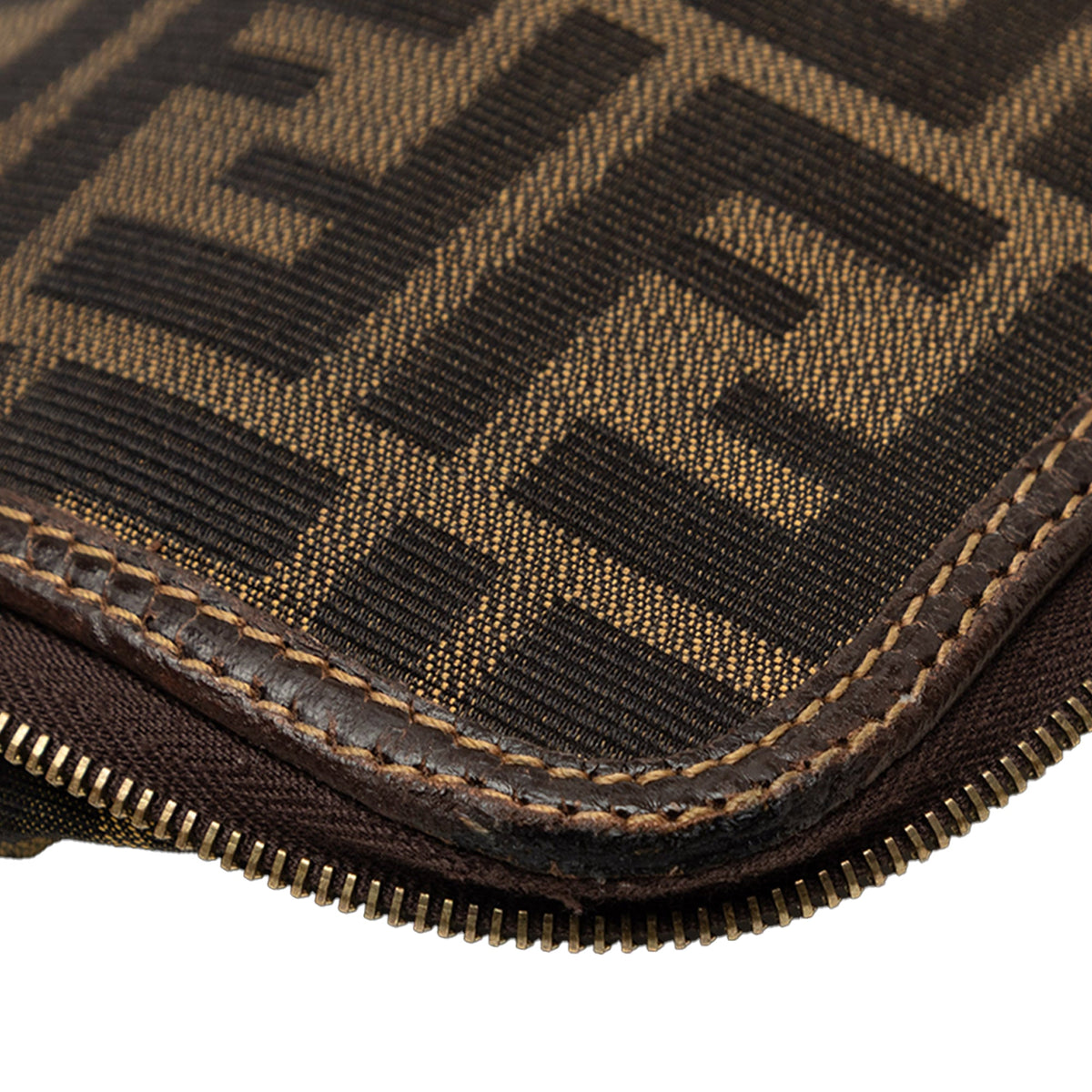 Fendi Zucca Canvas and Nylon Foldable Tote — Brown