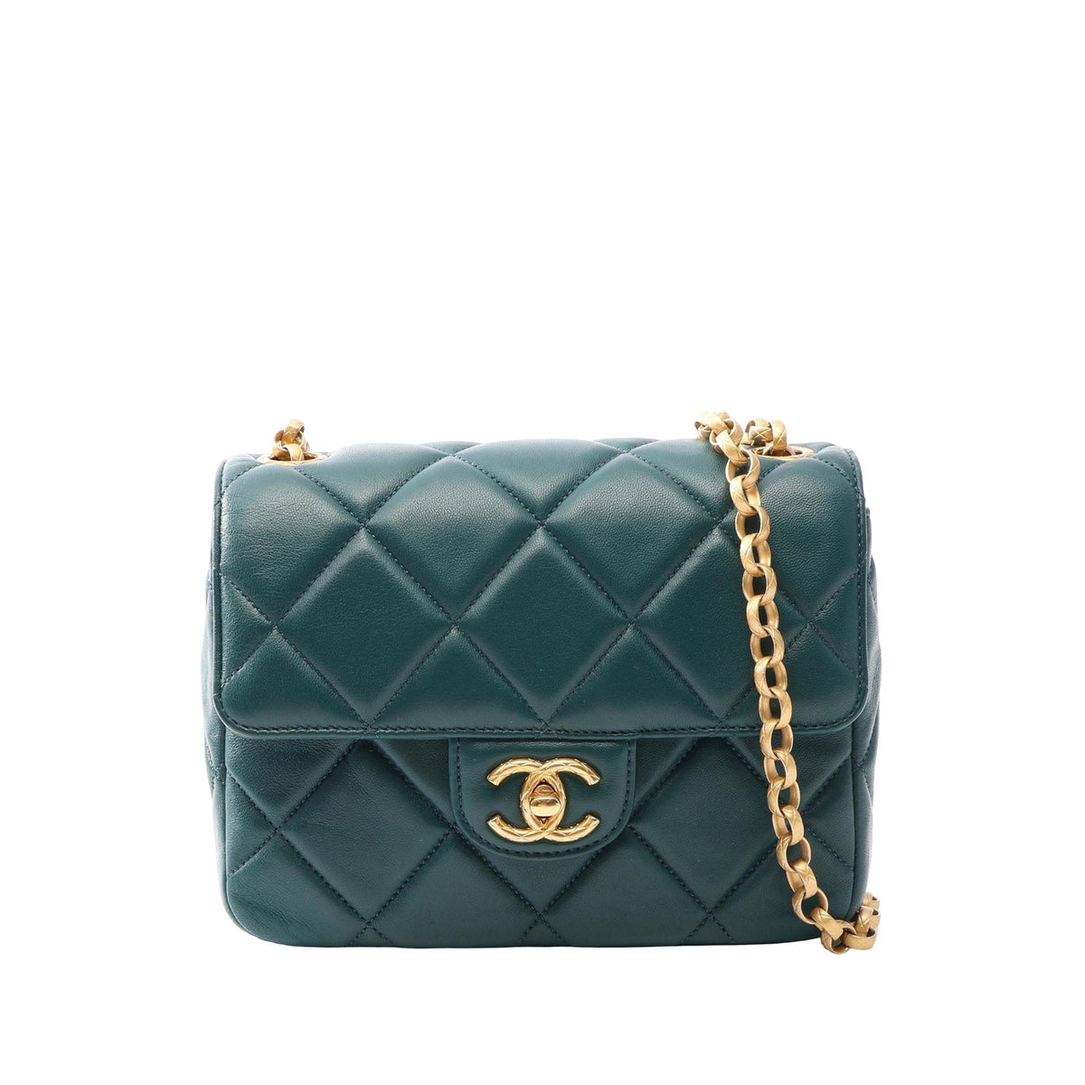 Chanel CC Quilted Lambskin Single Flap