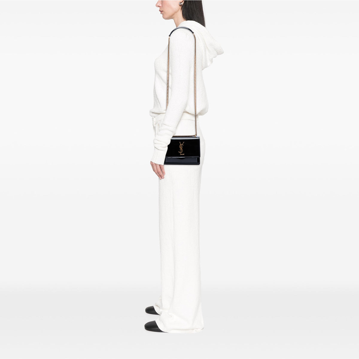 Saint Laurent Small Patent Monogram Sunset Crossbody