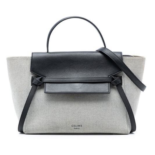 Mini Canvas and Leather Belt Bag