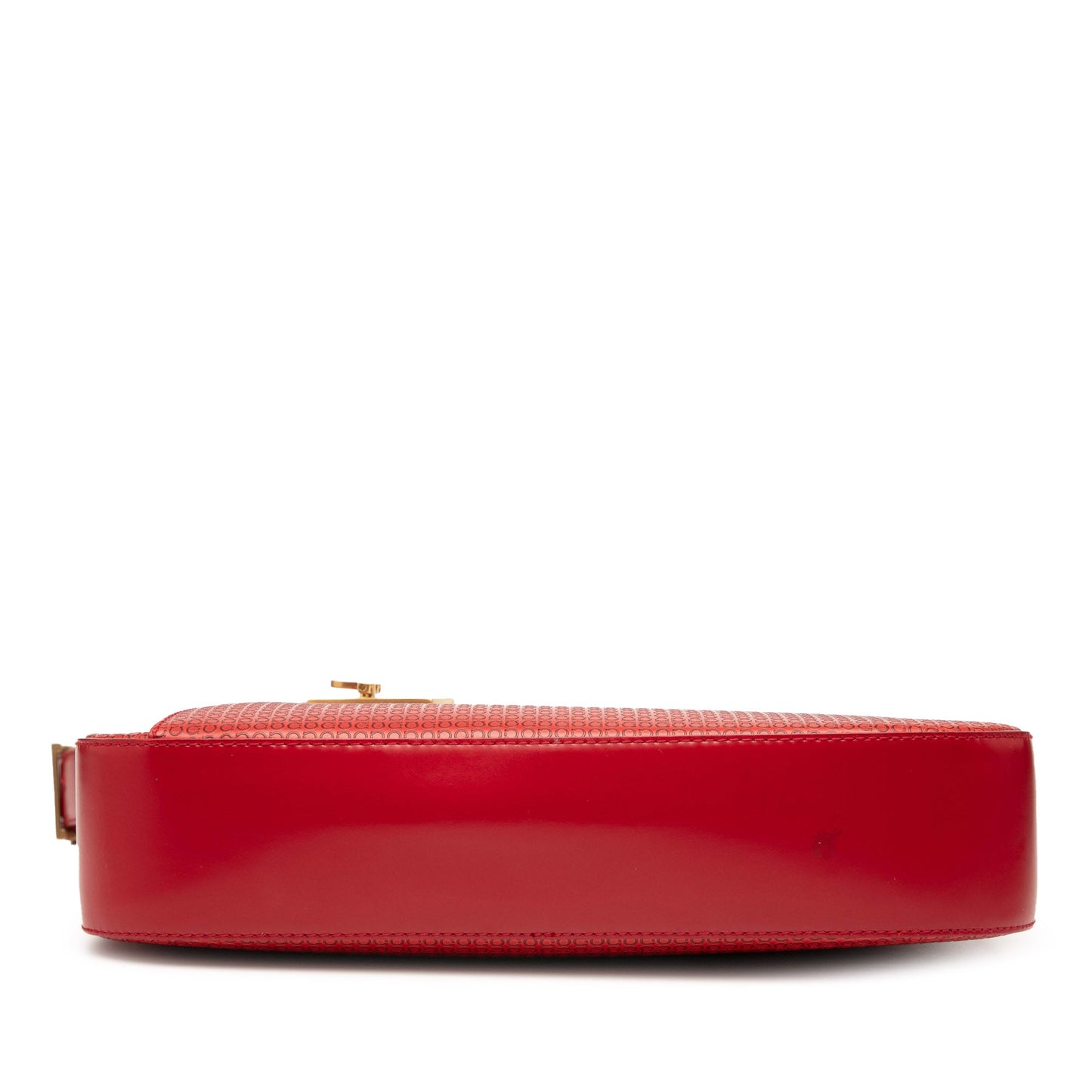Ferragamo Gancini Embossed Leather Shoulder Bag