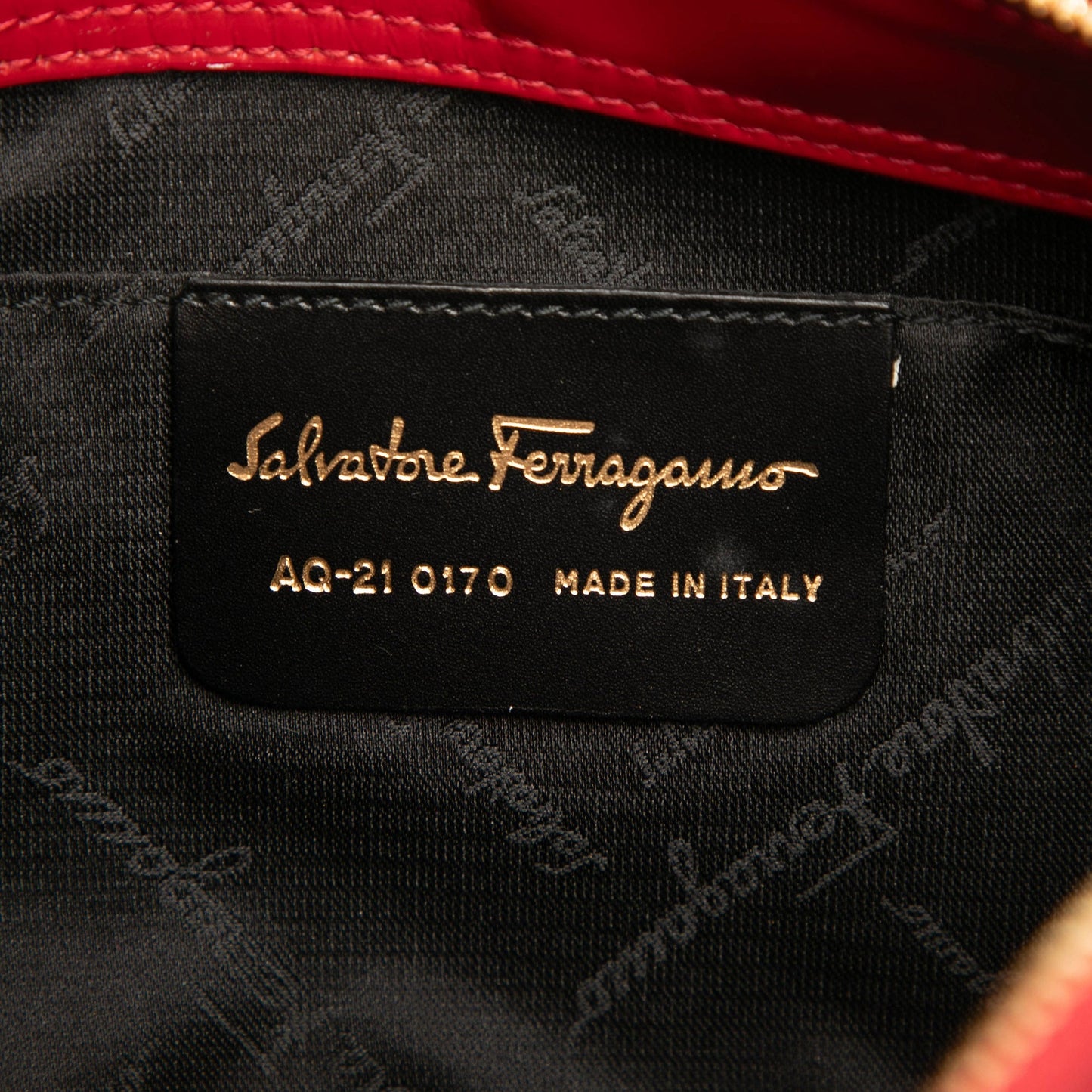 Ferragamo Gancini Embossed Leather Shoulder Bag