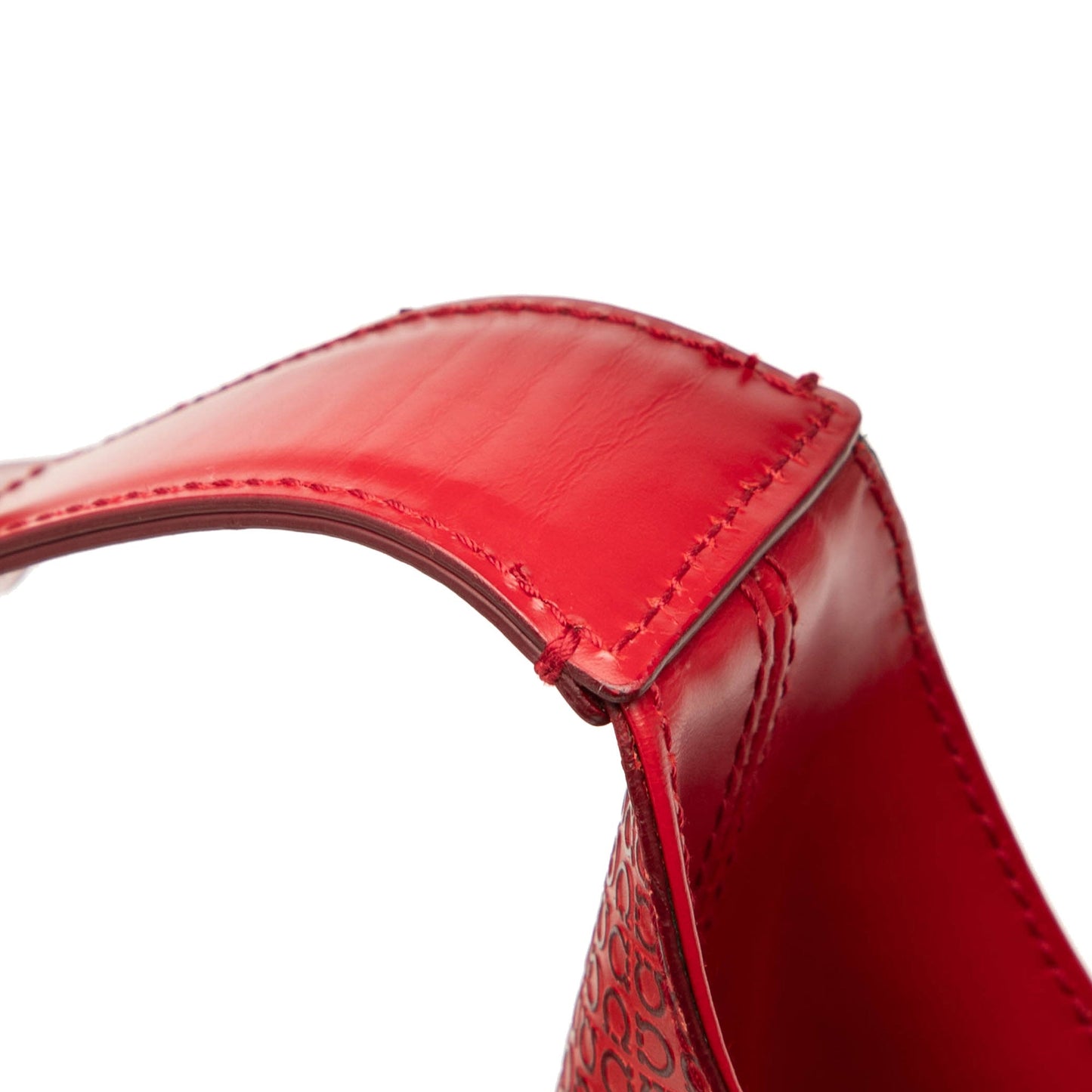 Ferragamo Gancini Embossed Leather Shoulder Bag