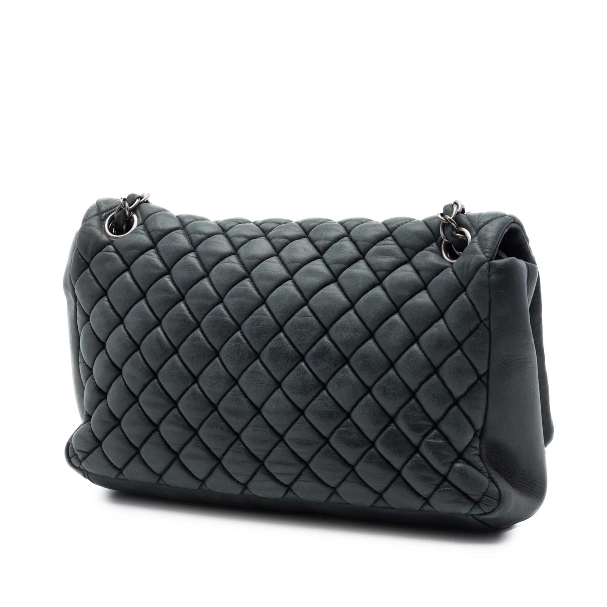 Chanel Large Quilted Iridescent Calfskin New Bubble Flap