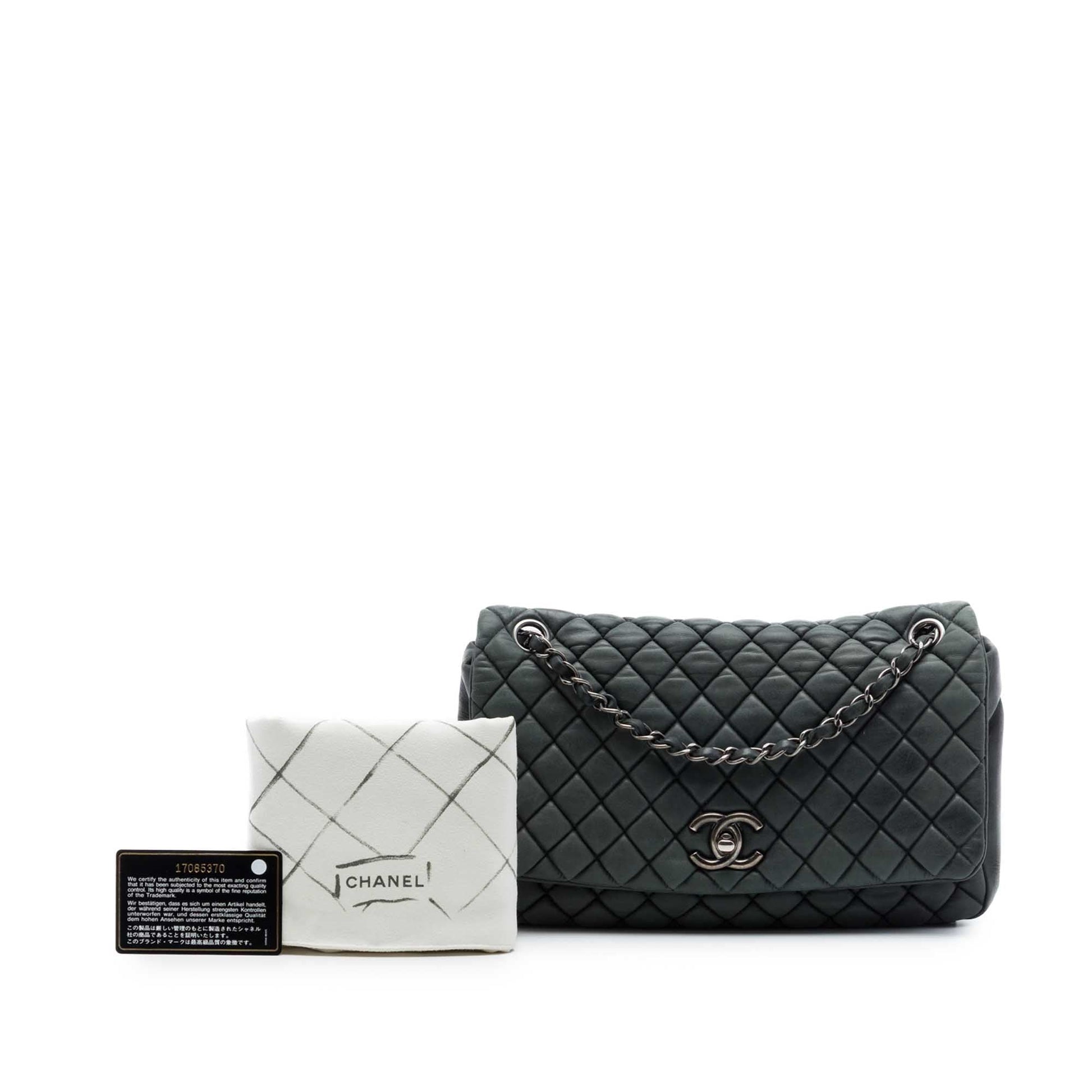 Chanel Large Quilted Iridescent Calfskin New Bubble Flap
