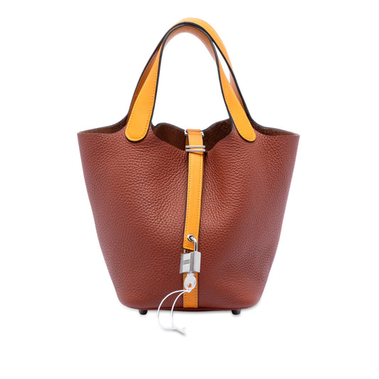 HermÃ¨s Bicolor Clemence and Swift Picotin Lock 18