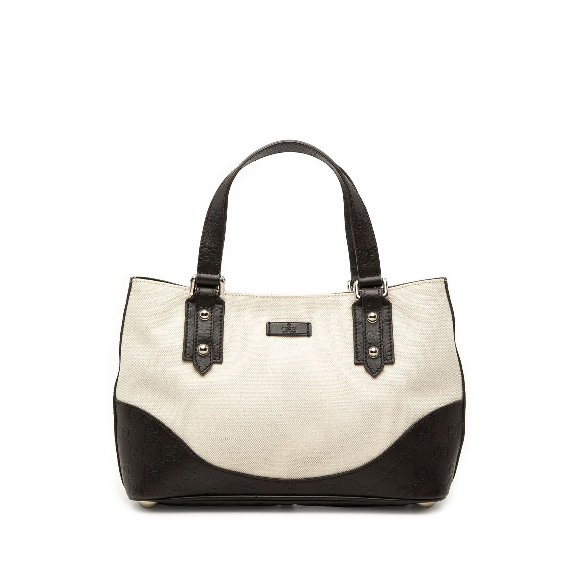 Gucci Guccissima Trimmed Canvas Handbag