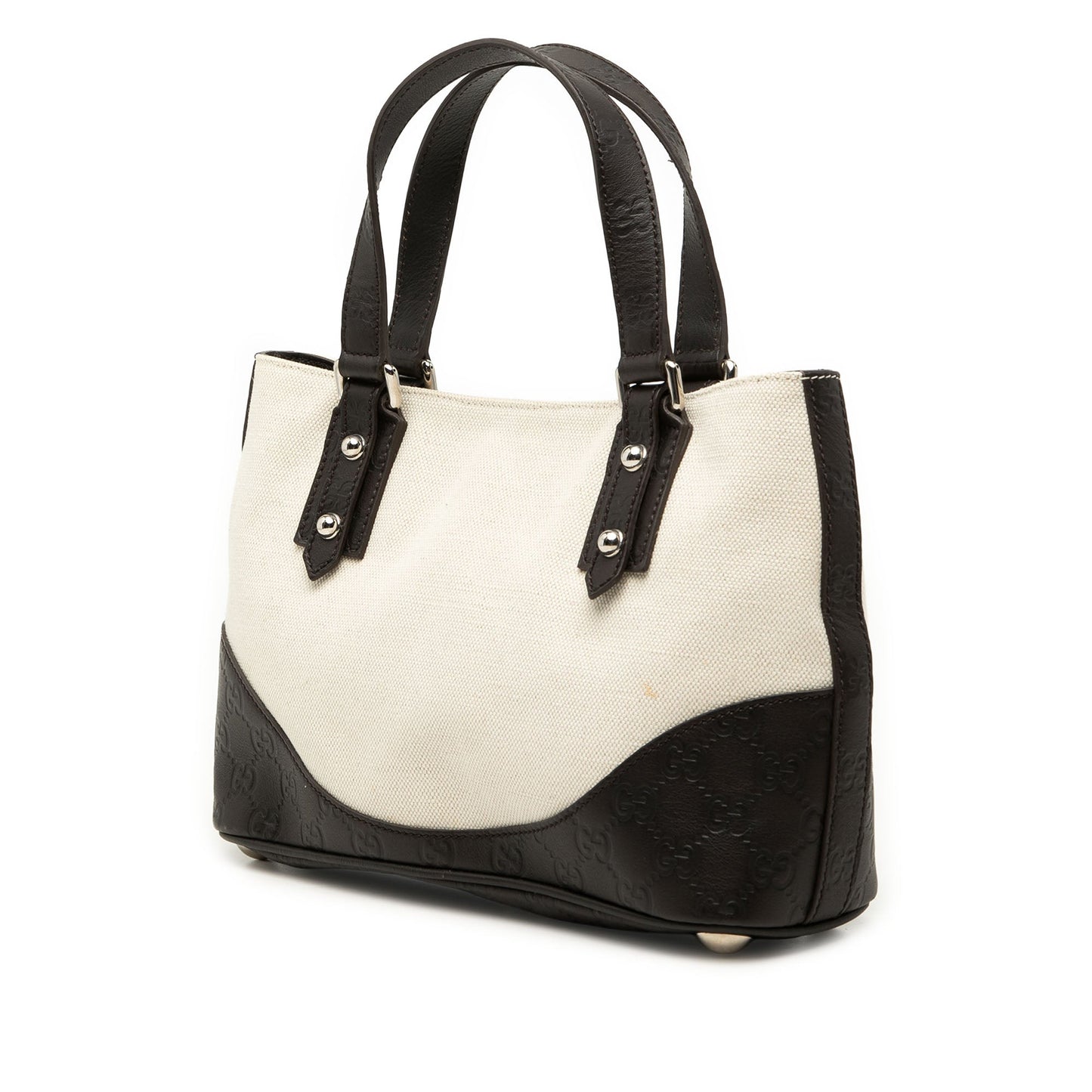 Gucci Guccissima Trimmed Canvas Handbag