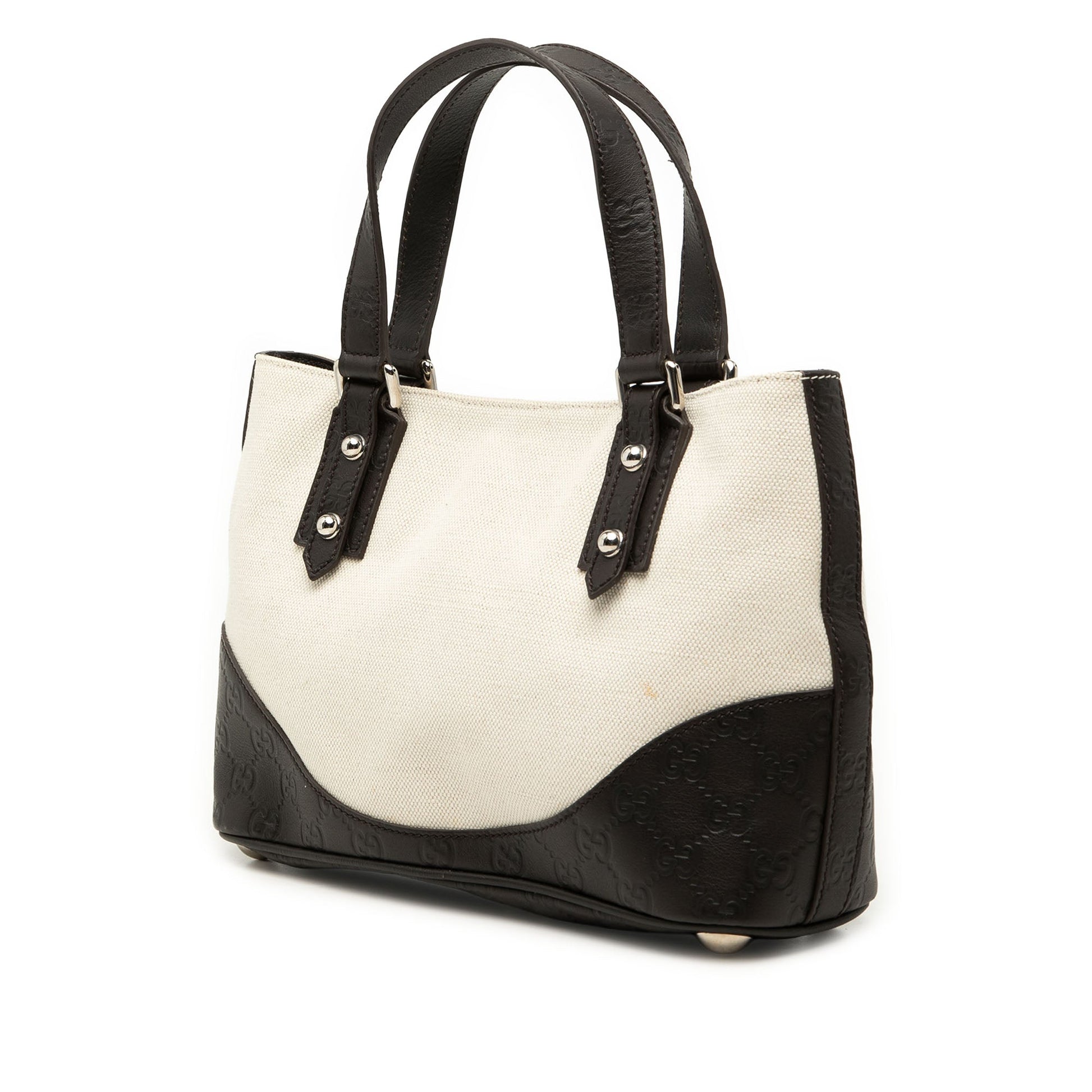 Gucci Guccissima Trimmed Canvas Handbag
