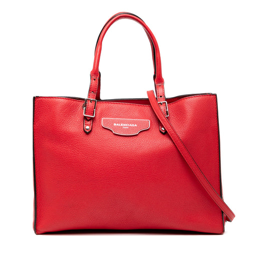 Balenciaga Grained Calfskin Papier A6 Zip Around Tote