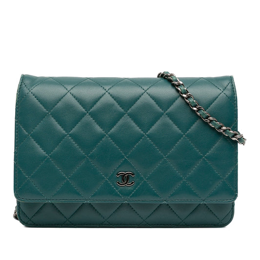 Chanel CC Quilted Lambskin Wallet On Chain