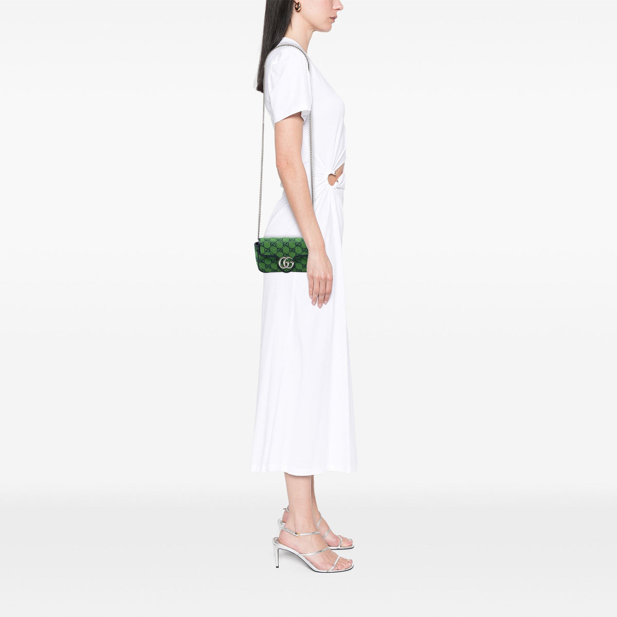Gucci Mini GG Marmont Matelasse GG Canvas Flap Crossbody