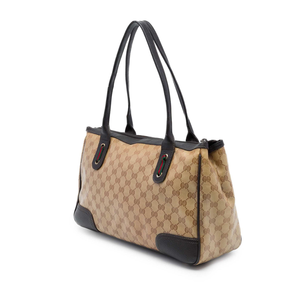 Gucci GG Crystal Web Princy Tote — Beige
