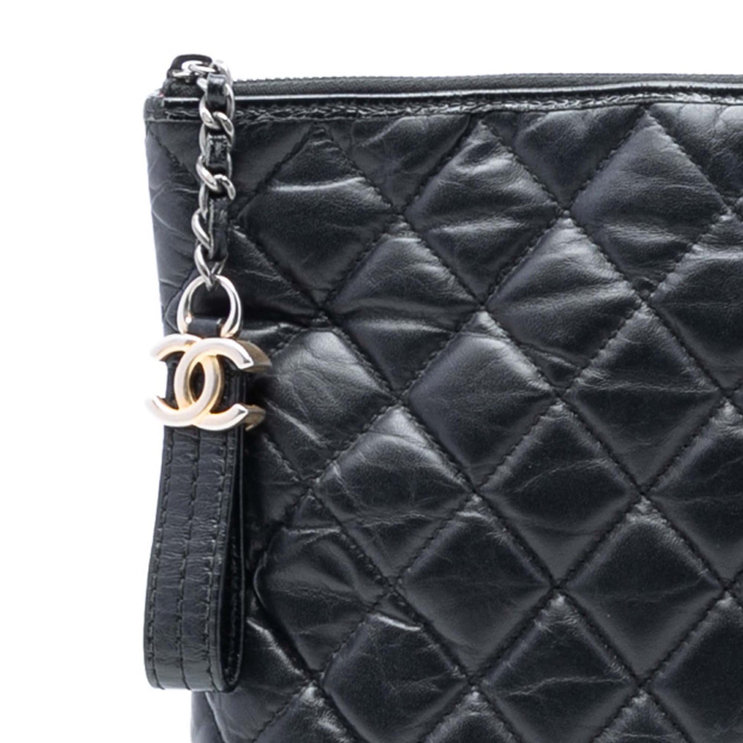 Large Aged Calfskin Gabrielle O Case Clutch