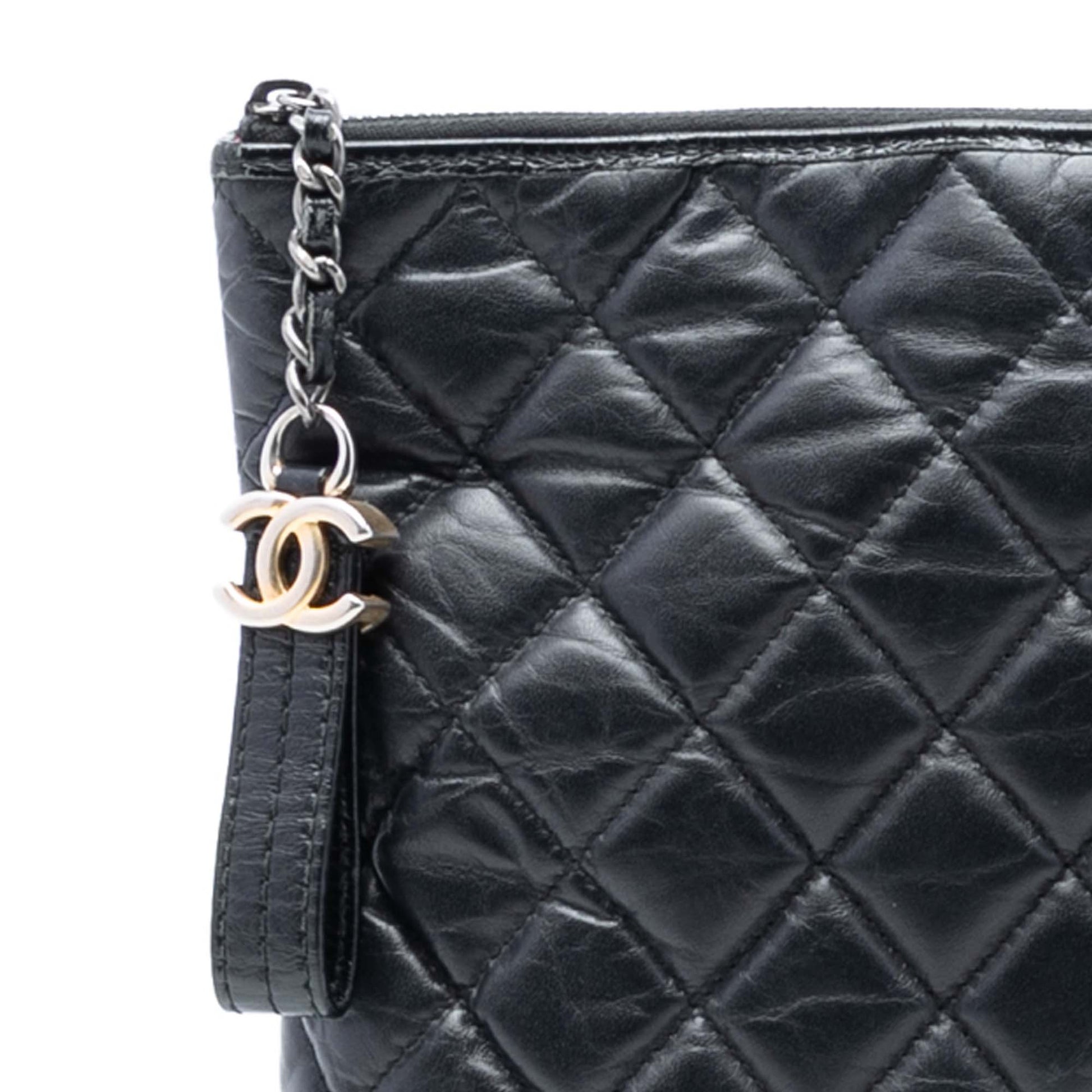Large Aged Calfskin Gabrielle O Case Clutch