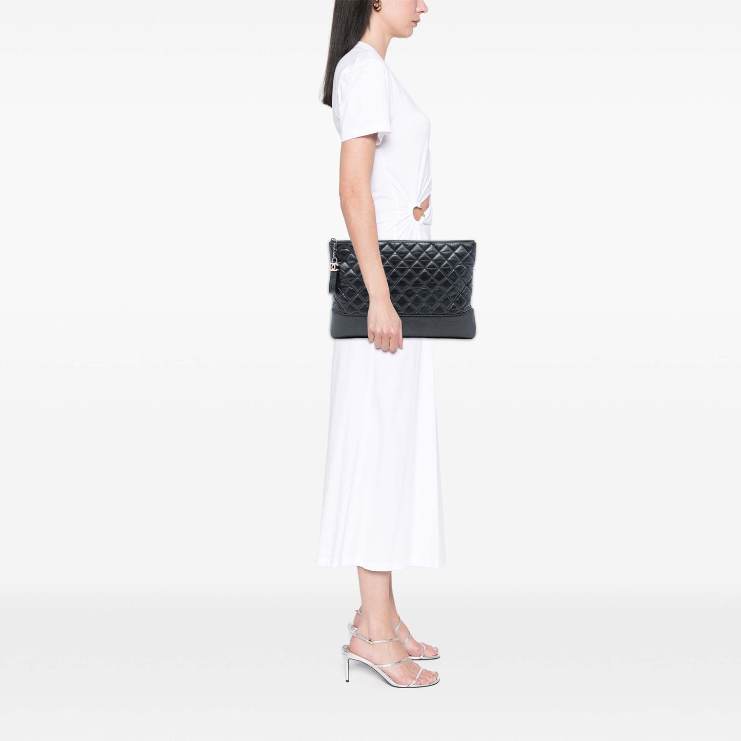 Large Aged Calfskin Gabrielle O Case Clutch