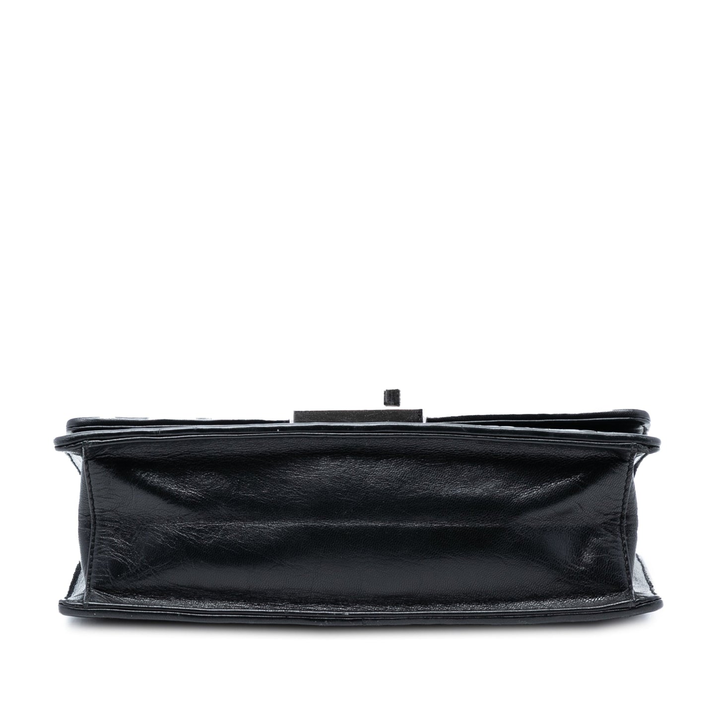 Woven Madras Leather Chain Flap Bag