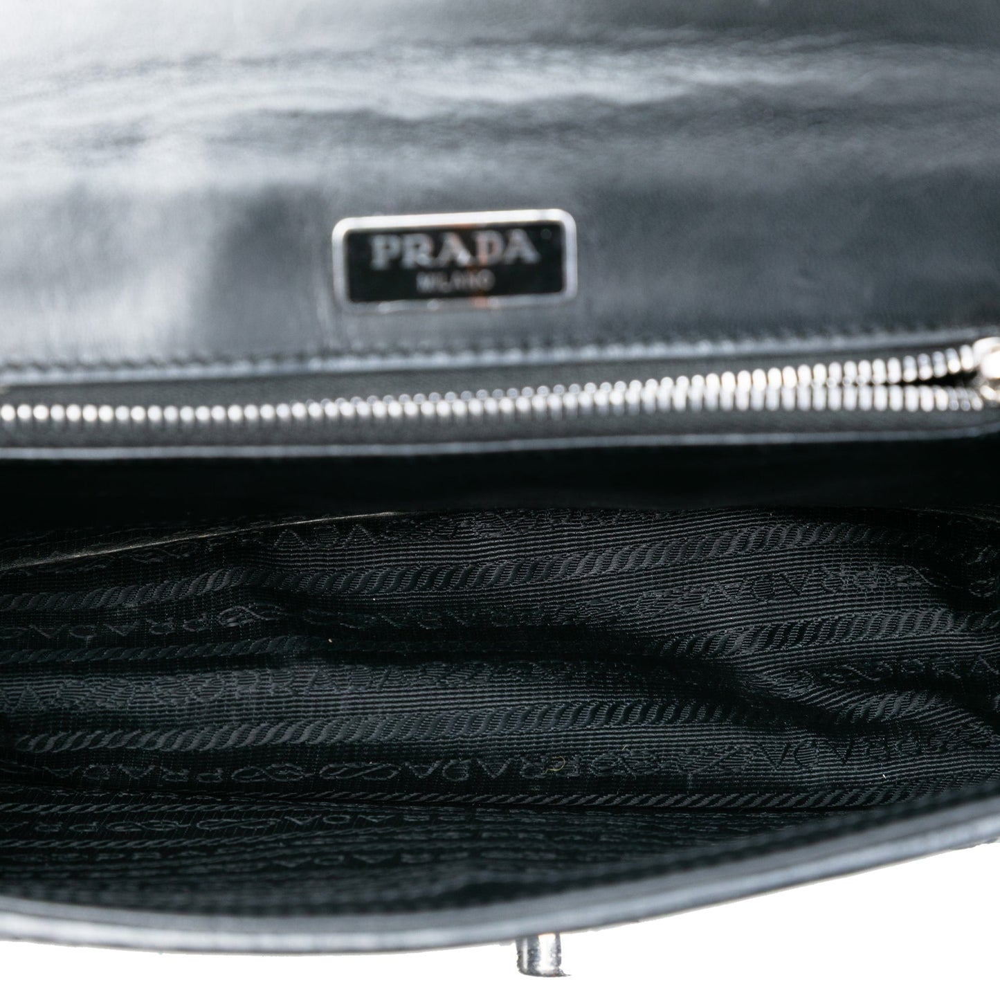 Woven Madras Leather Chain Flap Bag