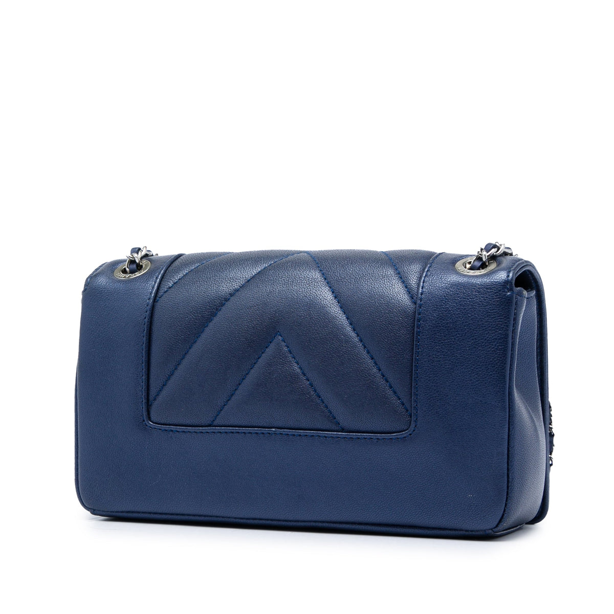 Chanel Medium Chevron Metallic Sheepskin Vintage Mademoiselle Flap