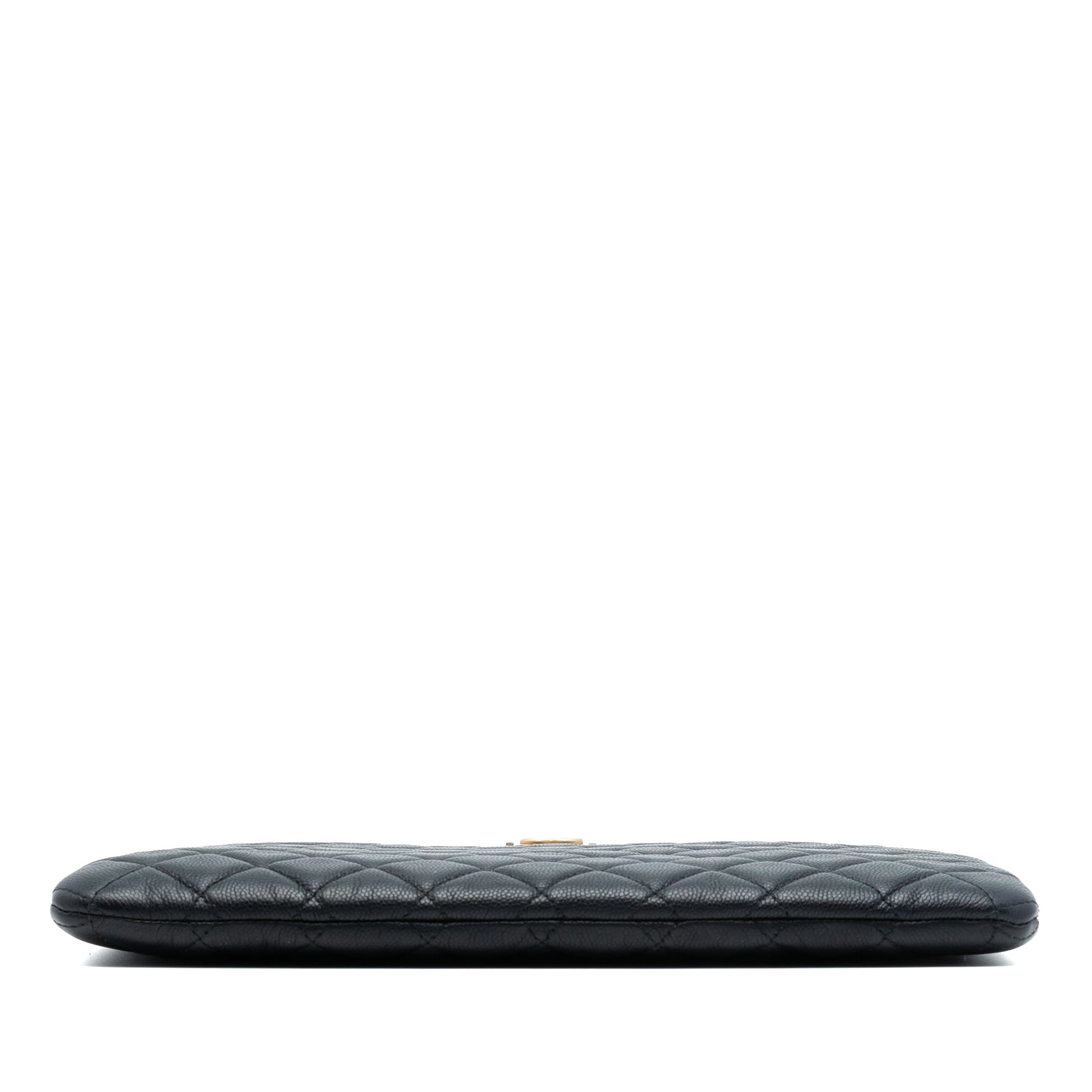 Chanel Medium Quilted Caviar Boy O Case Clutch