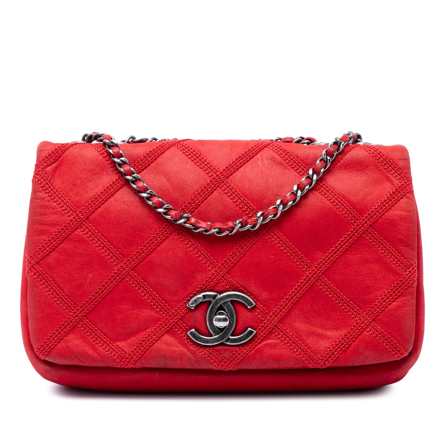 Chanel Iridescent Calfskin Diamond Stitch Flap