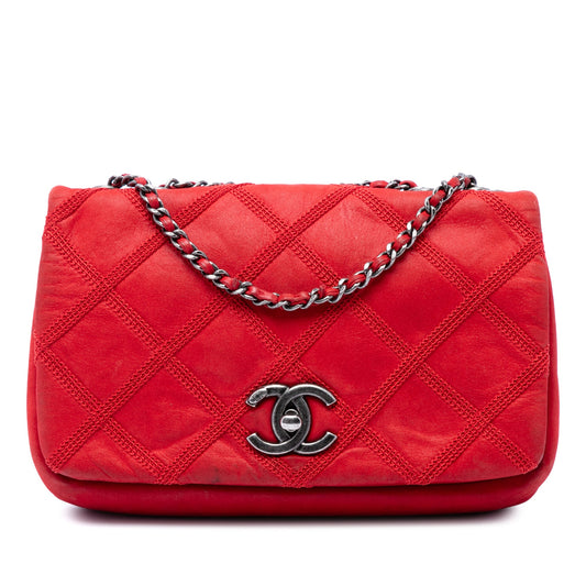 Chanel Iridescent Calfskin Diamond Stitch Flap