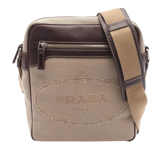 Prada Canapa Logo Jacquard Crossbody Bag