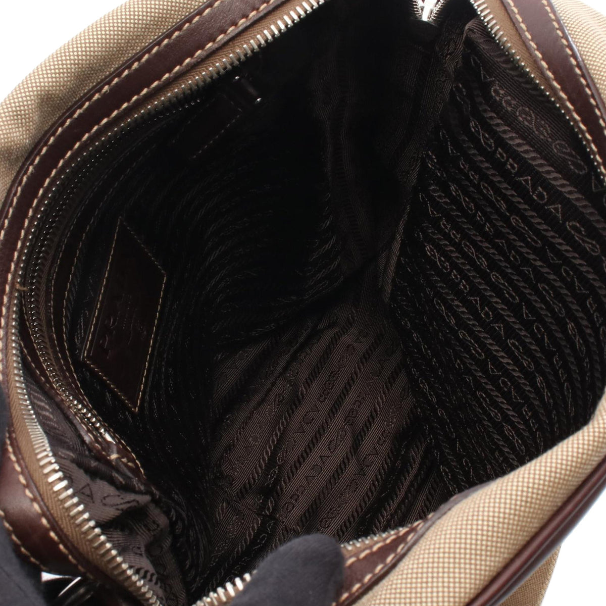 Prada Canapa Logo Jacquard Crossbody Bag