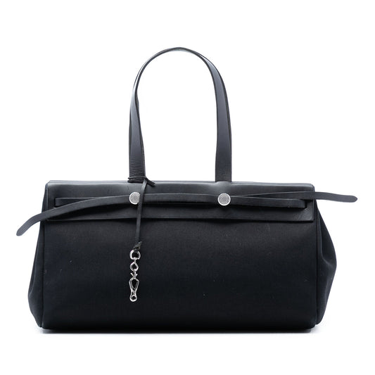 HermÃ¨s Toile and Vache Hunter Leather Herbag Cabas MM