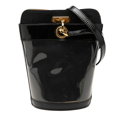 Ferragamo Vinyl Gancini Bucket Bag