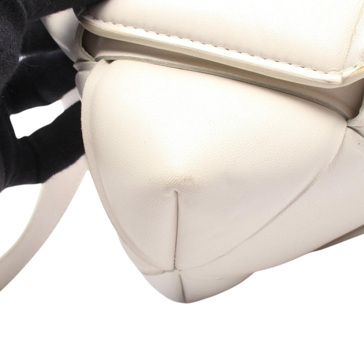 Bottega Veneta Nappa Maxi Intrecciato Padded Top Handle Bag — White