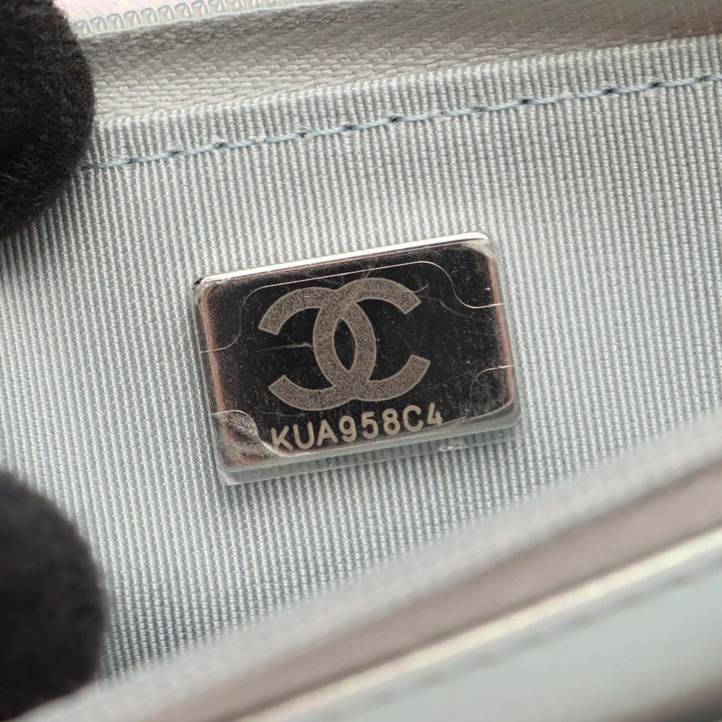 Chanel CC Quilted Metallic Lambskin Wallet on Chain