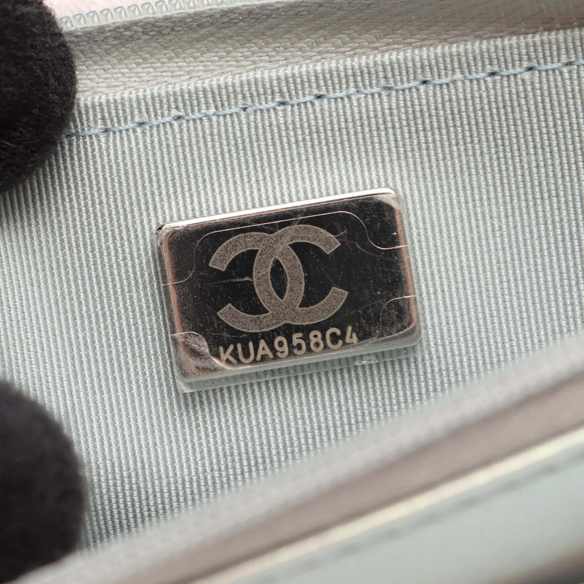 Chanel CC Quilted Metallic Lambskin Wallet on Chain