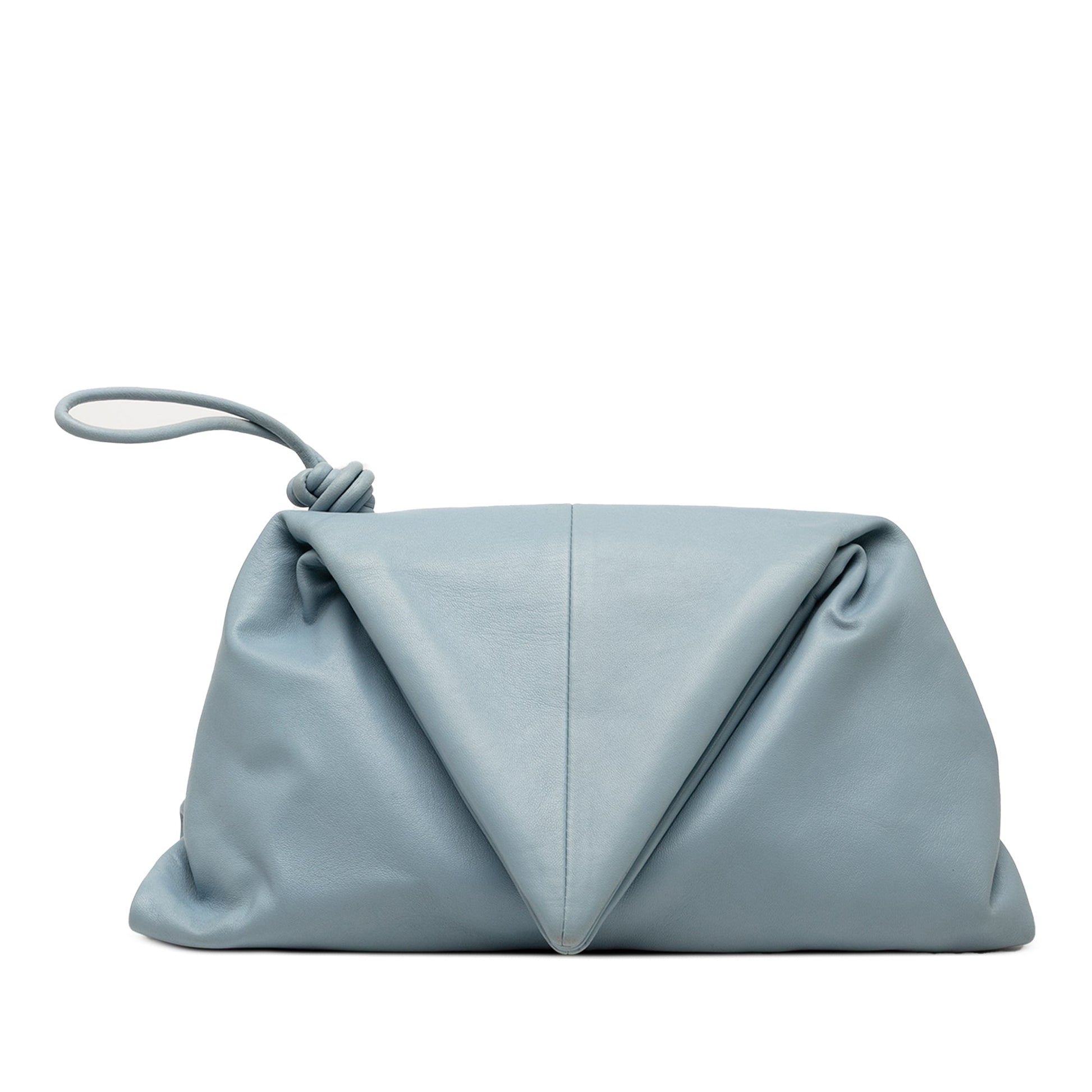 Bottega Veneta Leather BV Trine Angular Clutch