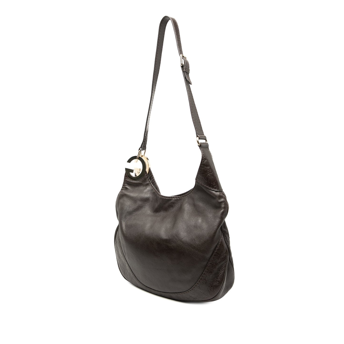 Gucci Guccissima Trimmed Leather Charlotte Crossbody