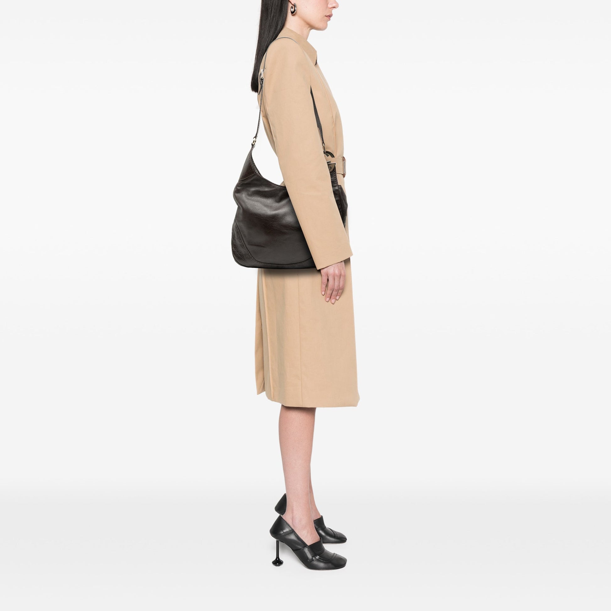 Gucci Guccissima Trimmed Leather Charlotte Crossbody