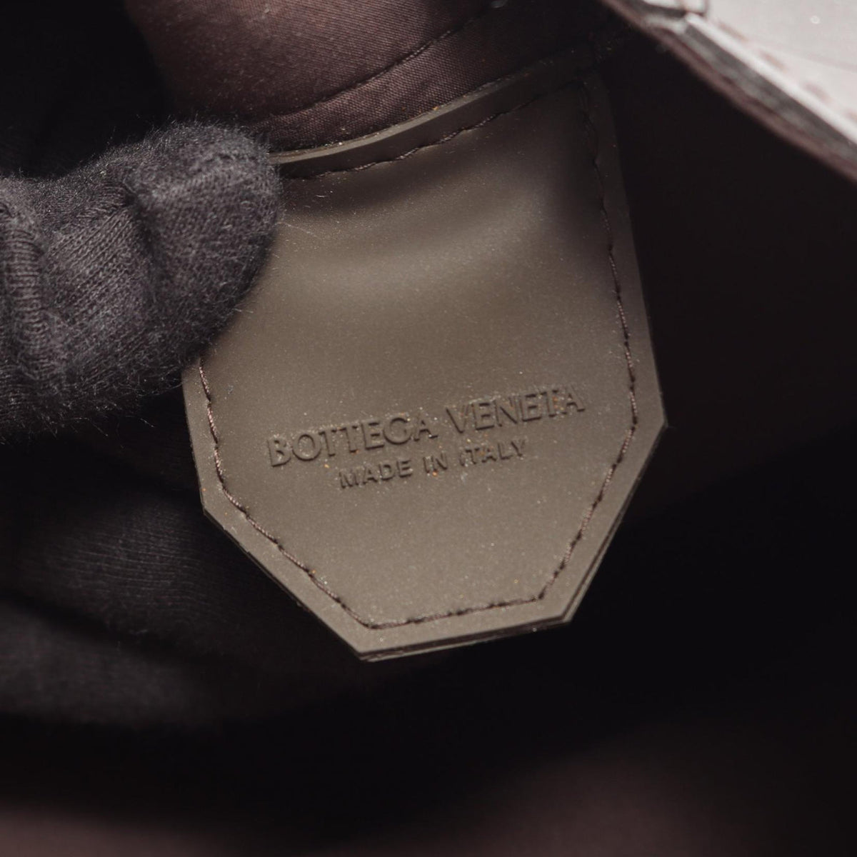 Bottega Veneta Rubber Intrecciato Tote — Brown
