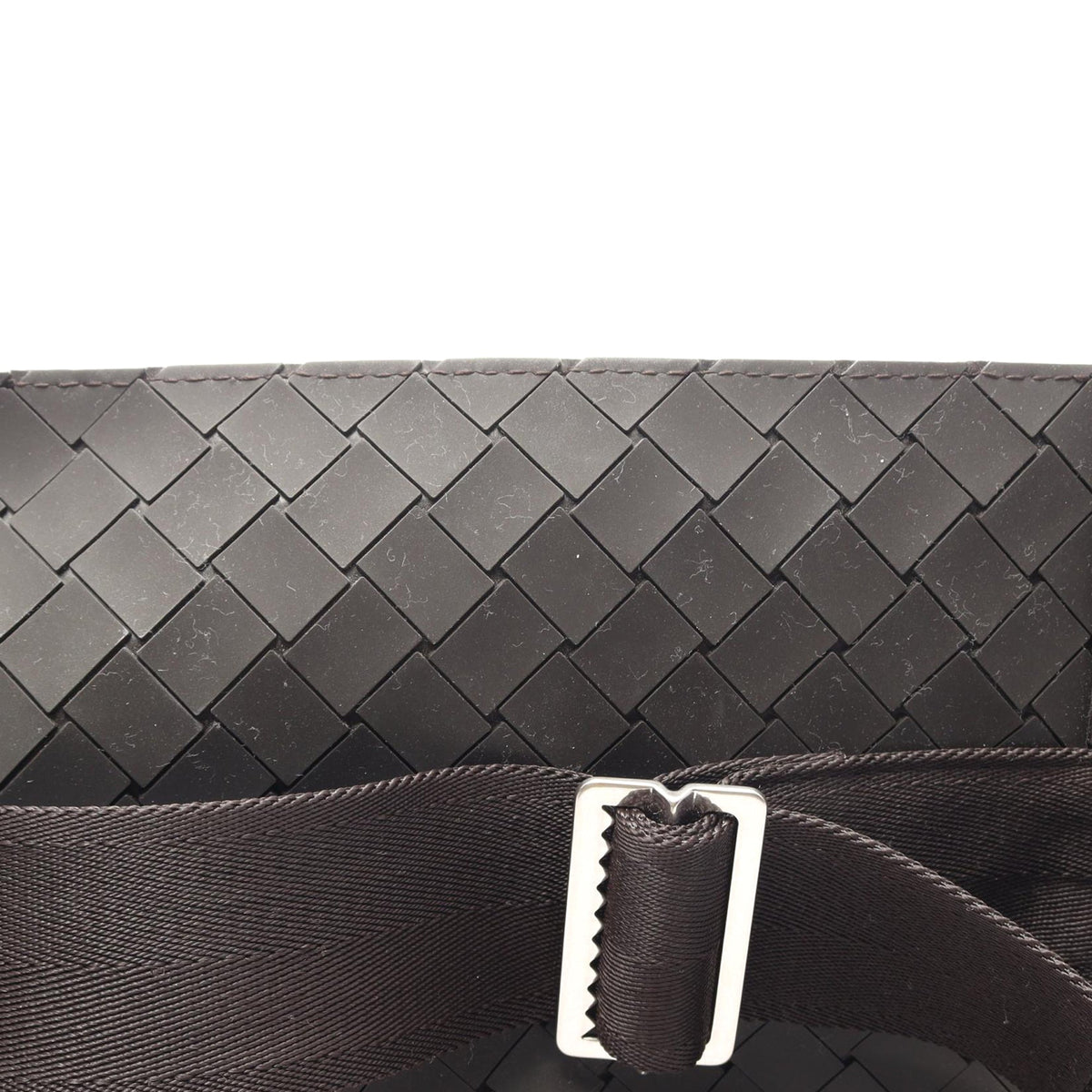 Bottega Veneta Rubber Intrecciato Tote — Brown